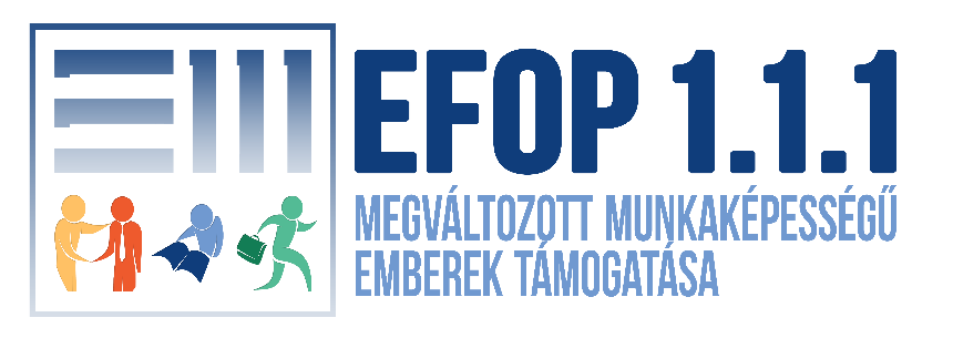 Az EFOP-1.1.1-15 megváltozott munkaképességű emberek támogatása projekt logója