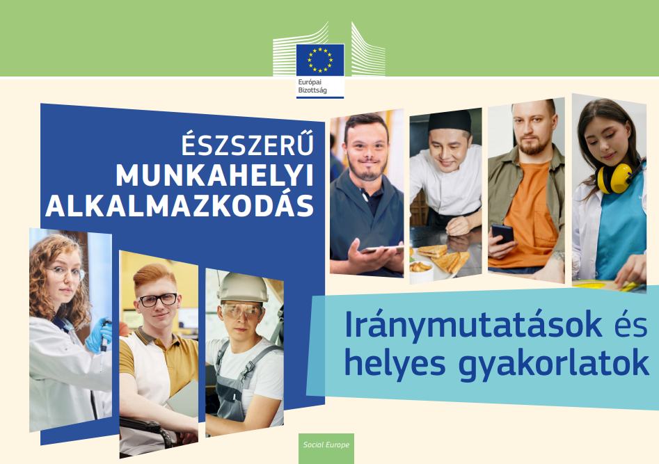 A kiadvány nyitóképe, amelyen munkavállalók mosolyognak a kamerába.
